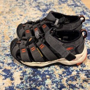 Keen Kids Black and Orange Sandals